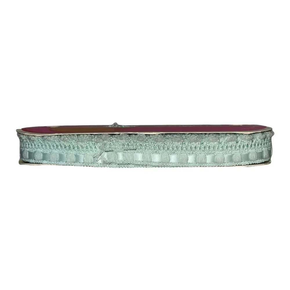 Wrights Vintage 1970 Mint Light Green 18 Yards Lace Spool Wash'n Wear Polyester